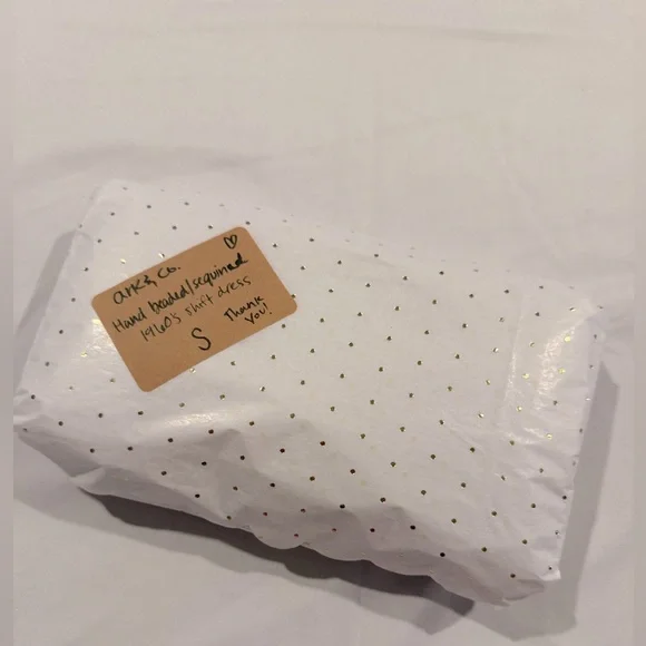 Vintage 1960s Hand-Beaded Sequined Shift Dress - Size S - Picture 12 of 12